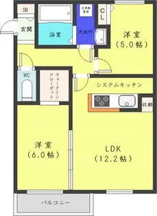 Peche山鼻 D【2階】の間取り