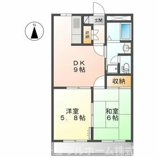レッドウィング【105号室】の間取り