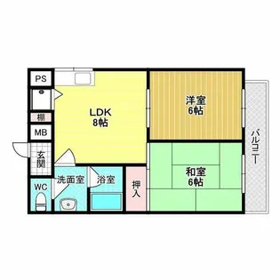 サンハイム天美【3階】の間取り