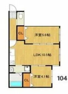 グランフォート明石城北【1階】の間取り