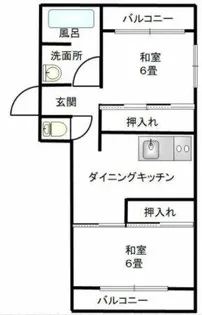 エクリート朝霧【401号室】の間取り