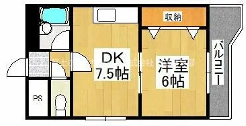 北條第二マンションアビコ【7階】の間取り
