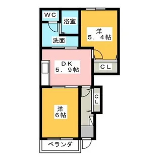 サンライズ【1階】の間取り