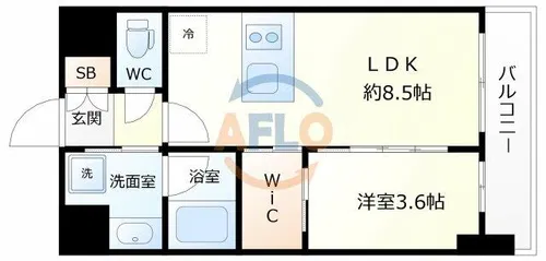 ORSUS大阪福島【12階】の間取り