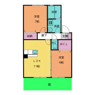 セジュール平針【1階】の間取り