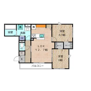 K2 NAKAMURA【202号室】の間取り