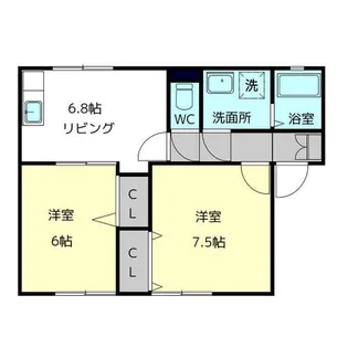 ヴィラ・リーリエ B【2階】の間取り