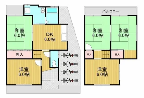 大阪府堺市東区丈六【一戸建】の間取り
