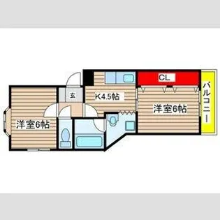 富士ハイツ【4階】の間取り