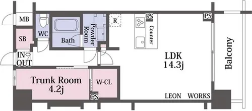 スプランディッド梅田グランノース【6階】の間取り