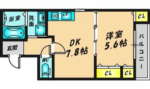フジパレス吉田本町Ⅲ番館【103号室】の間取り