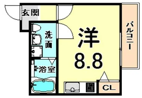 ノイヴェル杭瀬【1階】の間取り