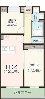 ボヌール 武庫【2階】の間取り