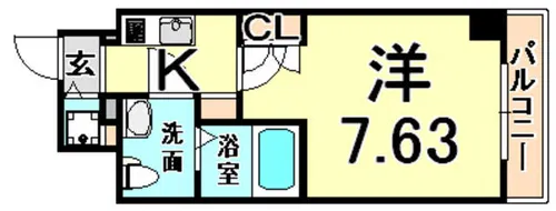 エス・キュート尼崎2【11階】の間取り