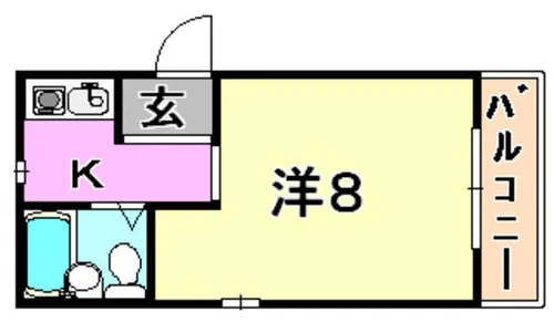 ダイドーメゾン岡本【4階】の間取り