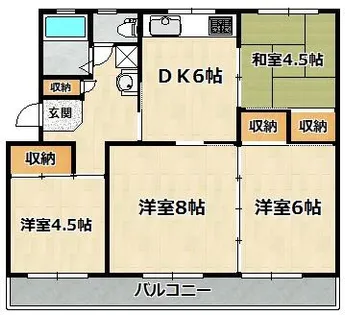ひよどり台5団地28号棟【103号室】の間取り