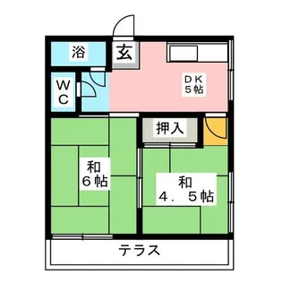 2DKの間取り画像