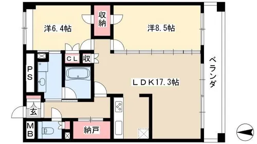 グラン・アベニュー 名駅【12階】の間取り