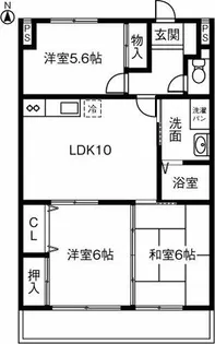 アーバンドエル柏原【402号室】の間取り