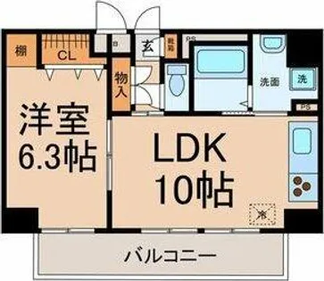 グランド・ノーザンクロス【502号室】の間取り