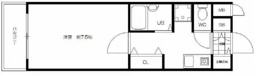 ジュネーゼ本町西【4階】の間取り