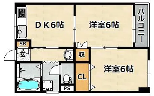 内田ビル【203号室】の間取り