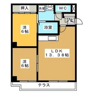 Kコート観月【1階】の間取り