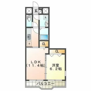フォレストビュー【2階】の間取り