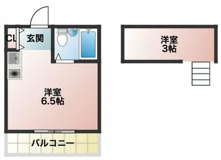 サンパレス21鳳【208号室】の間取り