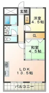 ハイツニュー多聞【2階】の間取り