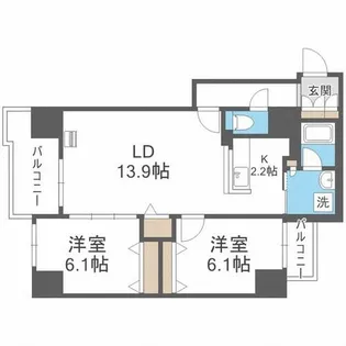 Square Ms614II【10階】の間取り