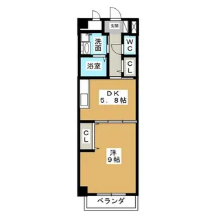 ピースフル城西【3階】の間取り