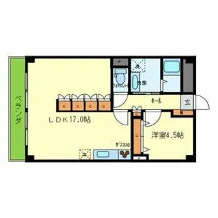 若草ハイツA【2階】の間取り