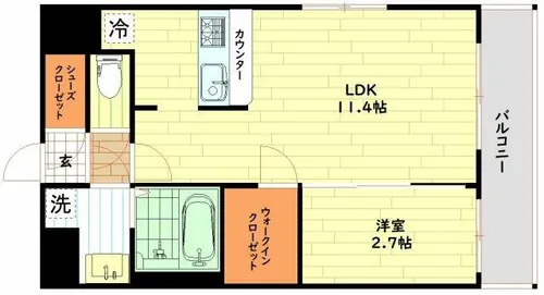 アプリーレ中之島【13階】の間取り