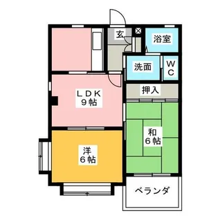 2LDKの間取り画像