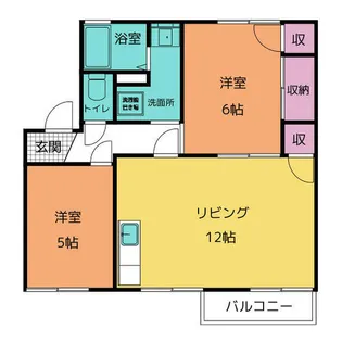 みかん村 B棟【2階】の間取り
