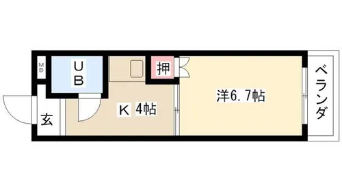シュロス小川【305号室】の間取り