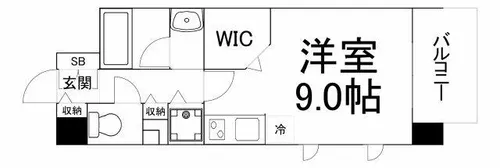 レジデンス本町靭公園【5階】の間取り
