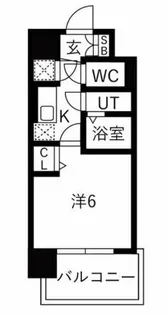 レジュールアッシュ緑橋駅前【7階】の間取り