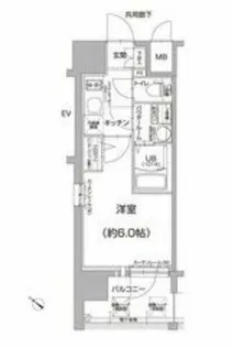 エスリード大阪NAGAHORI GATE【6階】の間取り