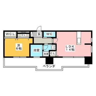 ファーストレジデンス栄【15階】の間取り