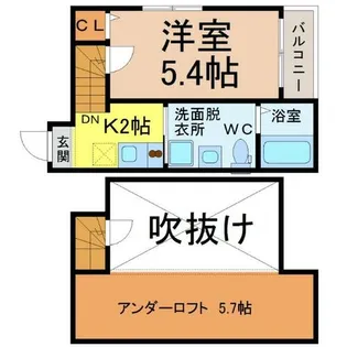 カーサ・フィオーレR【1階】の間取り