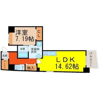 1LDKの間取り画像