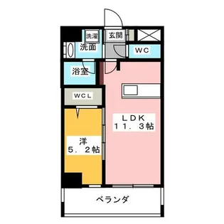 1LDKの間取り画像
