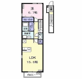 アンジュ八田【2階】の間取り