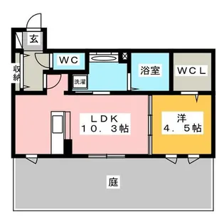 1LDKの間取り画像