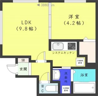 北海道札幌市西区西町北2丁目【マンション】の間取り