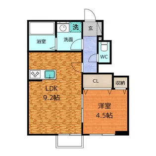 ライフステージ カトル A【1階】の間取り