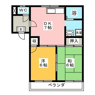 サンスリーハイツA棟【2階】の間取り