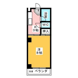 マンション若山【1階】の間取り